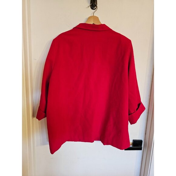 Vintage Haband for her Blazer Size XL Hot Pink one button Oversized roll sleeve - Picture 2 of 9